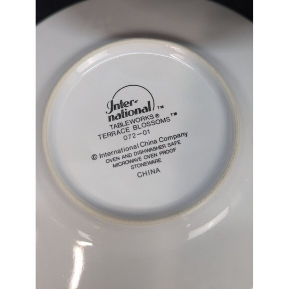 International Tableworks Terrace Blossoms 40 Flat Coffee Cup w/Saucer Set of 2 - Picture 8 of 10
